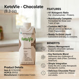 KetoVie 4:1 Ketogenic Oral Supplement, Chocolate, 8.5 oz