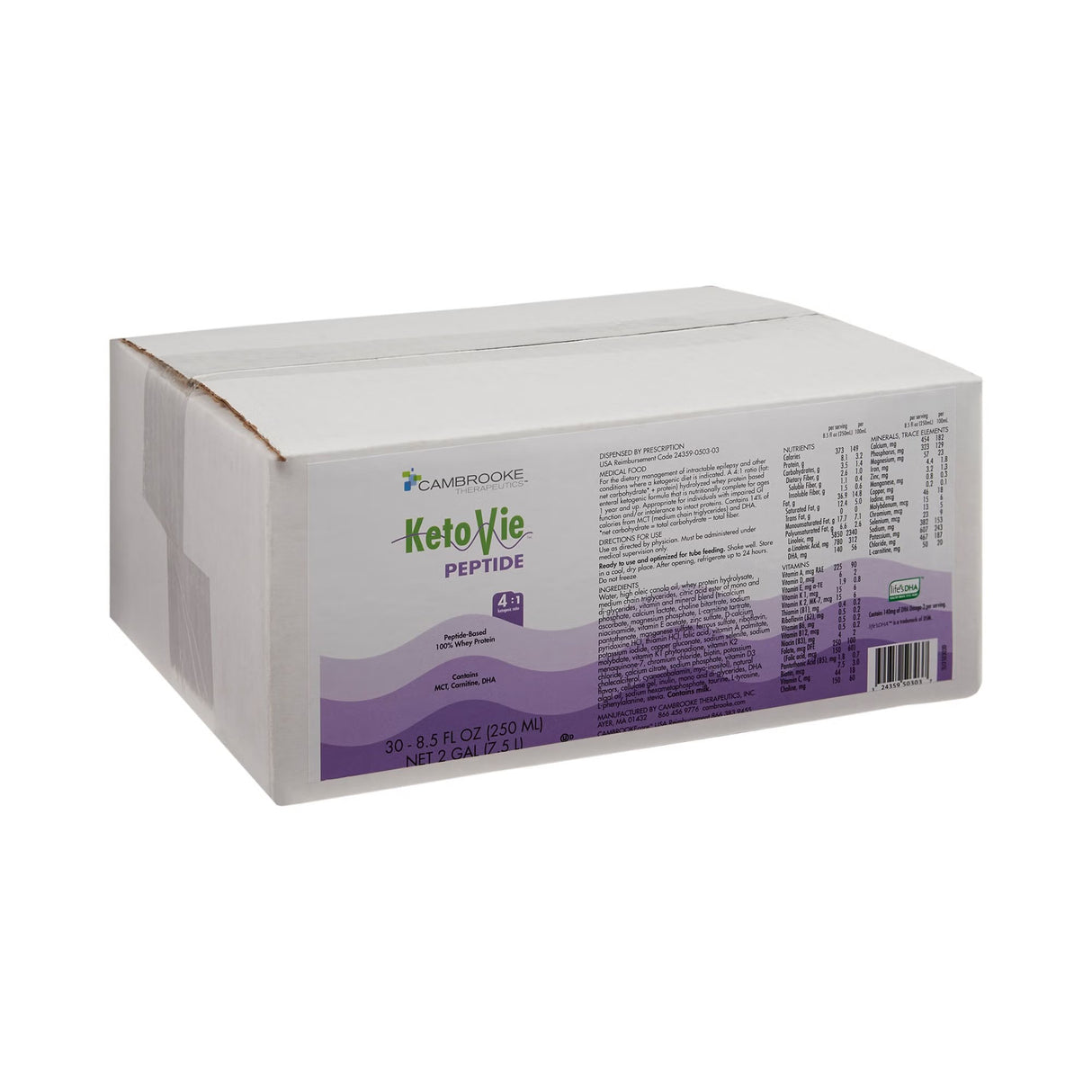 KetoVie Peptide 4:1 Oral Supplement, Unflavored Liquid, 8.5 oz