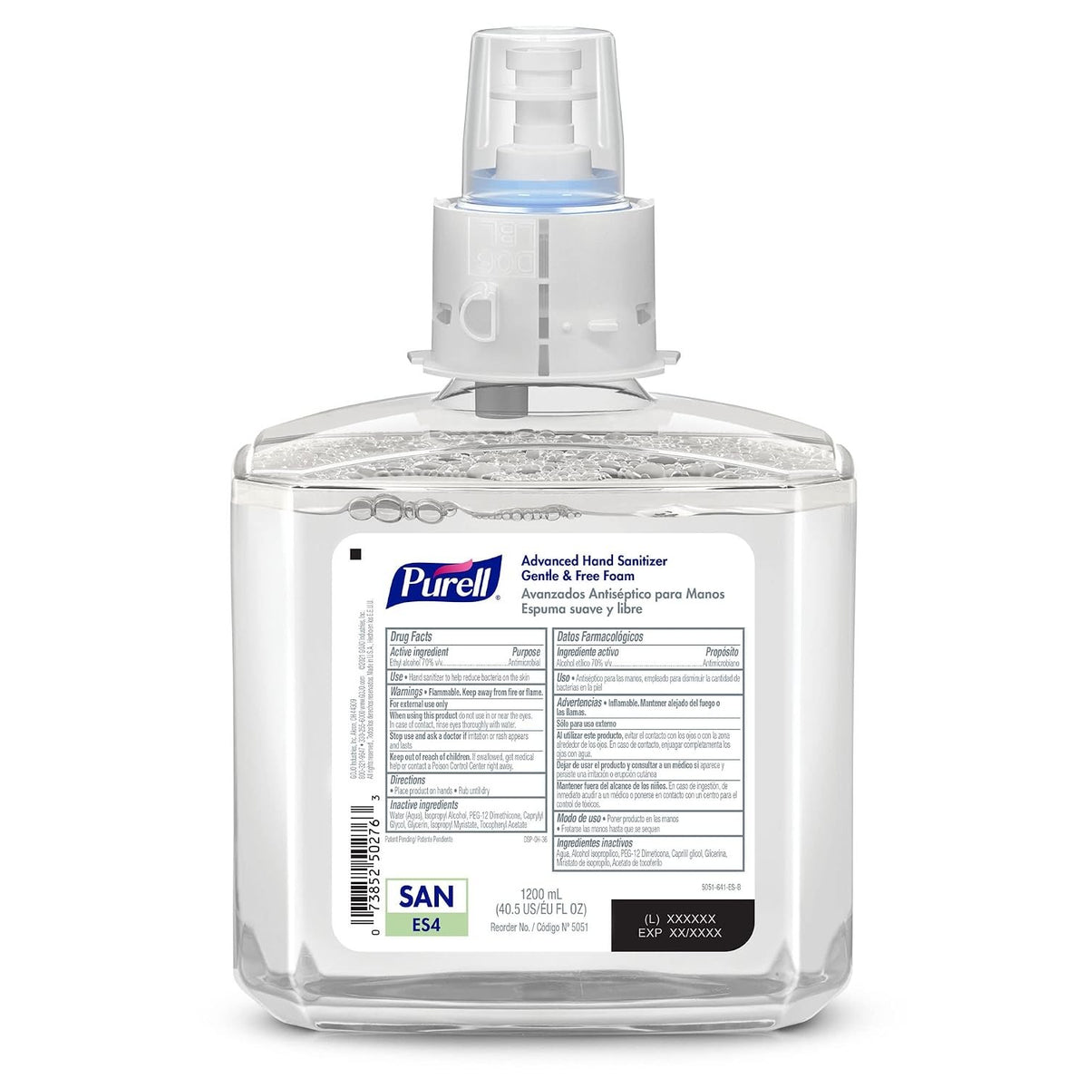 Purell Advanced Hand Sanitizer Foam, 1200 mL Refill Bottle, Case of 2
