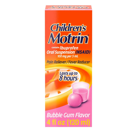 Children's Motrin Ibuprofen Oral Suspension, 100 mg / 5 mL, Berry Flavor, 4 oz