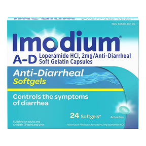 Imodium A-D Anti-Diarrheal Caplets, Loperamide HCl 2 mg - 50580036702 - LL Medico