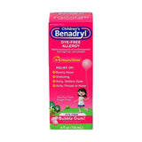 Children's Benadryl Allergy Relief Liquid, Diphenhydramine HCl 12.5 mg, Bubble Gum - 50580053501 - LL Medico