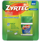Zyrtec 24 Hour Allergy Relief Tablets, Cetirizine HCl, 10 mg - 50580072673 - LL Medico