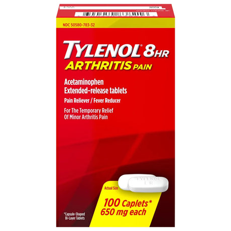 Tylenol 8 HR Arthritis Pain Extended Release Caplets, 650 mg, Acetaminophen