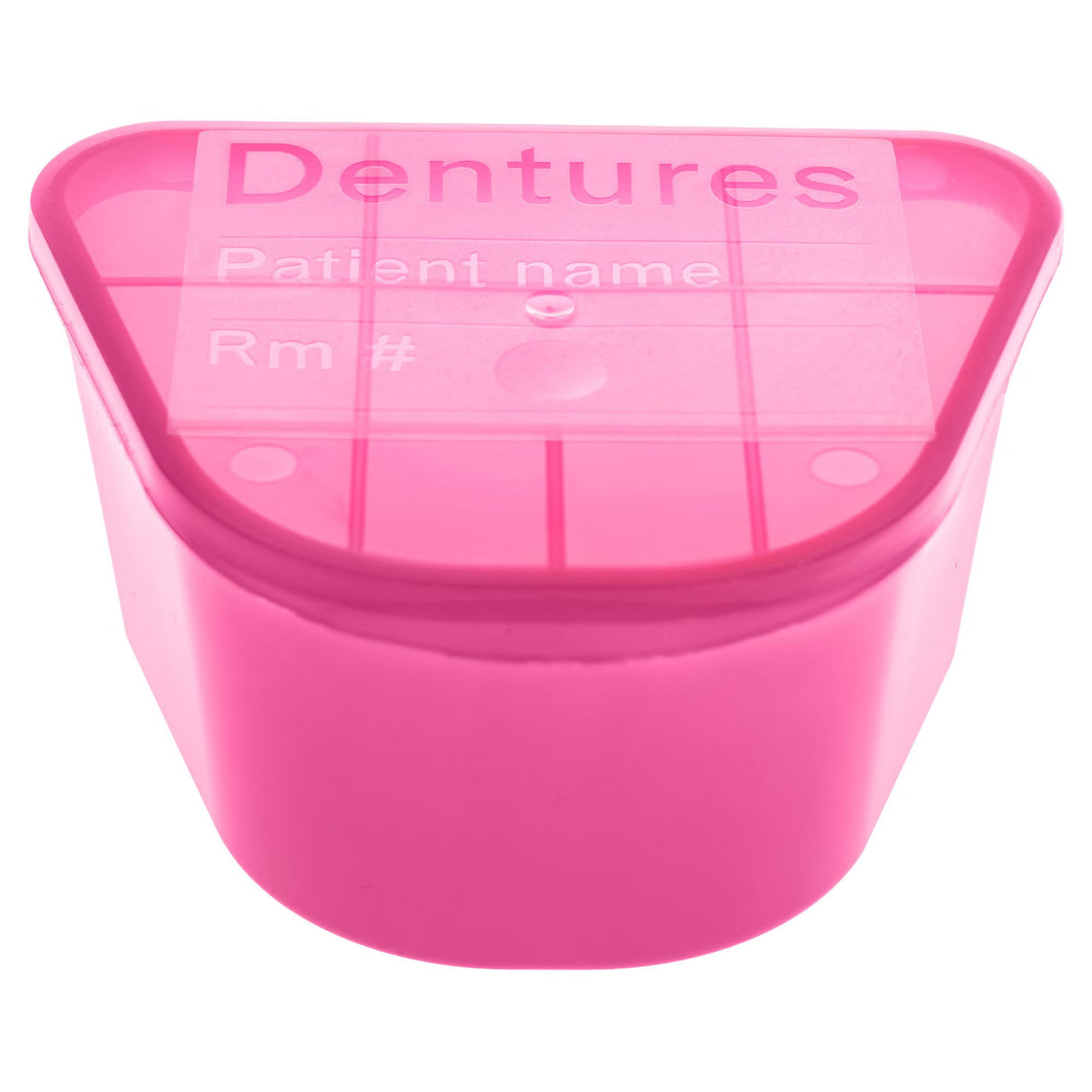 McKesson Denture Cup, Pink Hinged Lid, 8 oz