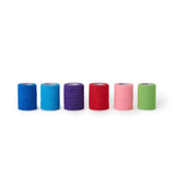 CoFlex NL Cohesive Bandage, Self-adherent Closure, Elastic, Neon Pink - Blue - Purple - Light Blue - Neon Green - Red, Nonsterile, 12 lbs. Tensile Strength - LL Medico