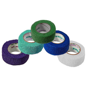CoFlex NL Cohesive Bandage, Self-Adherent Closure, Teal Blue White Purple Green, Elastic, Nonsterile, 5 Yard - LL Medico