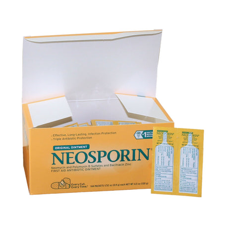 Neosporin Original, First Aid Antibiotic Ointment, Bacitracin Neomycin Polymyxin B, 0.9 g Individual Packet - 510425700 - LL Medico