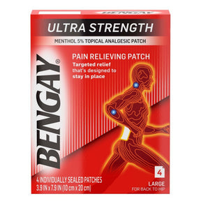 Bengay Ultra Strength Pain Relieving Patch, Menthol 5%, Large Size - 510814900 - LL Medico