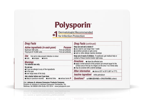 Polysporin First Aid Antibiotic Ointment, Bacitracin Polymyxin B, 1 oz Tube - 512378900-Single - LL Medico