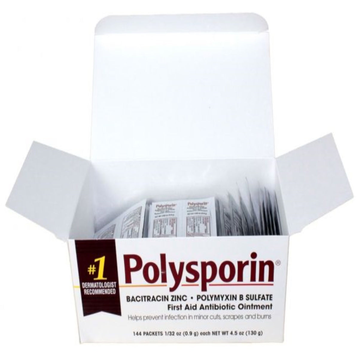 Polysporin First Aid Antibiotic Ointment, Bacitracin - Polymyxin B, 0.9 g Individual Packet - 512381300 - LL Medico