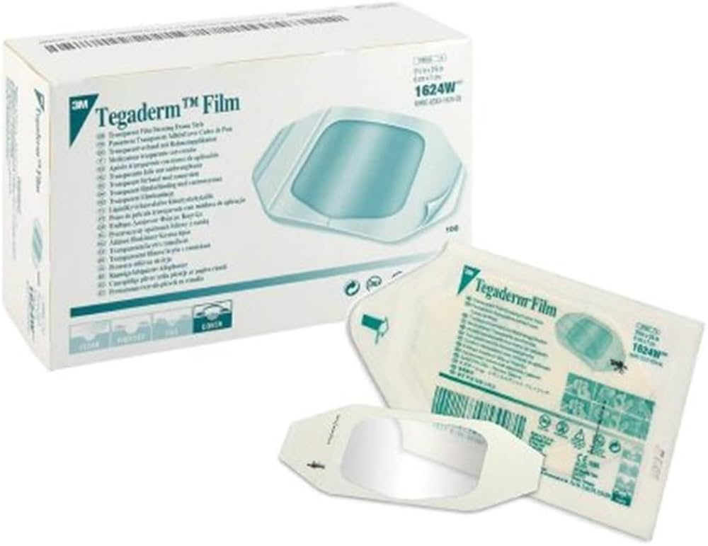 3M Tegaderm Transparent Sterile Film Dressing, 2-3/8 x 2¾ Inch