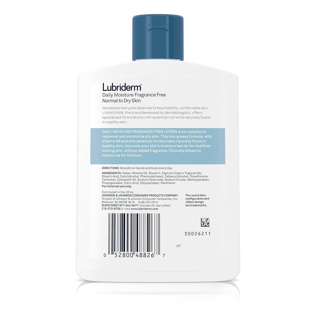Lubriderm Daily Moisture Lotion, Fragrance Free, Unscented