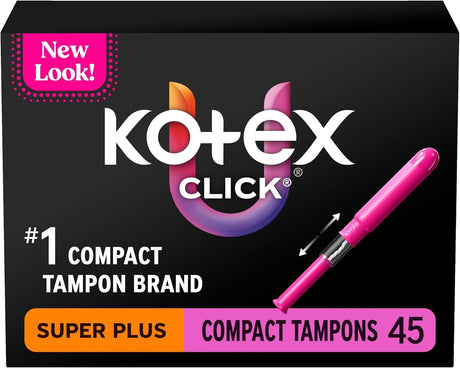 U By Kotex Click Compact Tampons, Super Plus Absorbency, Unscented
