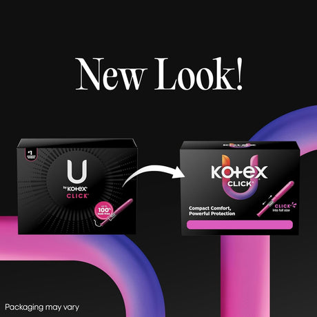 U By Kotex Click Compact Tampons, Super Plus Absorbency, Unscented