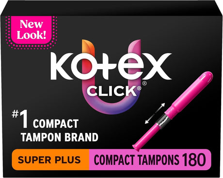 U By Kotex Click Compact Tampons, Super Plus Absorbency, Unscented