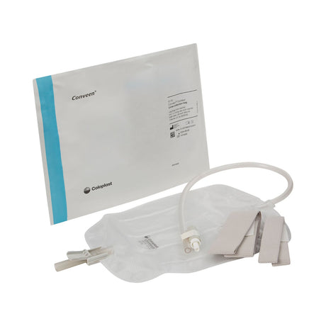 Coloplast Conveen Contour Urinary Leg Bag: Anti-Reflux Valve, Polyethylene/Flocked, 600mL