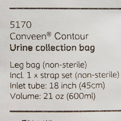 Coloplast Conveen Contour Leg Bag, 600 mL