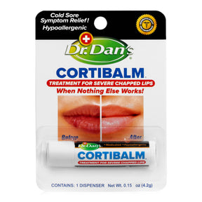 Dr. Dan's CortiBalm Medicated Lip Balm Tube for Severe Chapped Lips, 0.15 oz | LL Medico