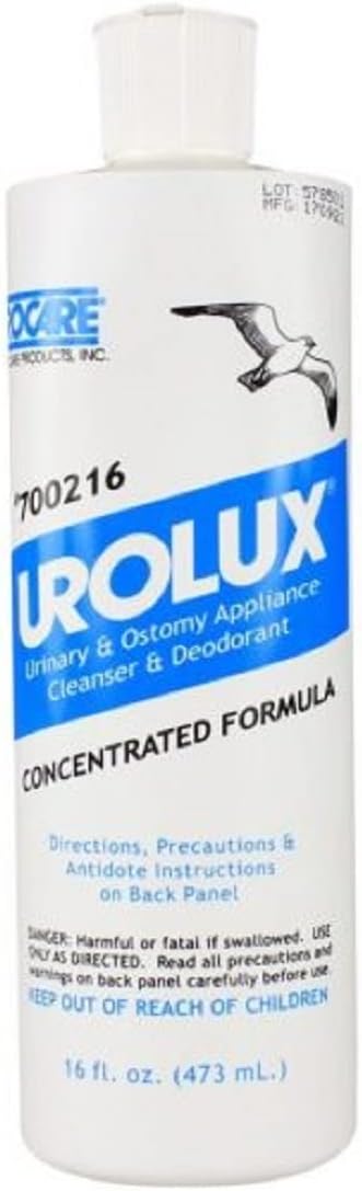 Urocare Urolux Urinary and Ostomy Appliance Cleanser and Deodorant, 16-ounce bottle