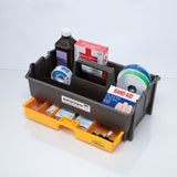 Health Care Logistics Carry Caddy with Drawer, Gray / Yellow, HDPE, 6.81 x 9.19 x 14.75" - 5227 - LL Medico