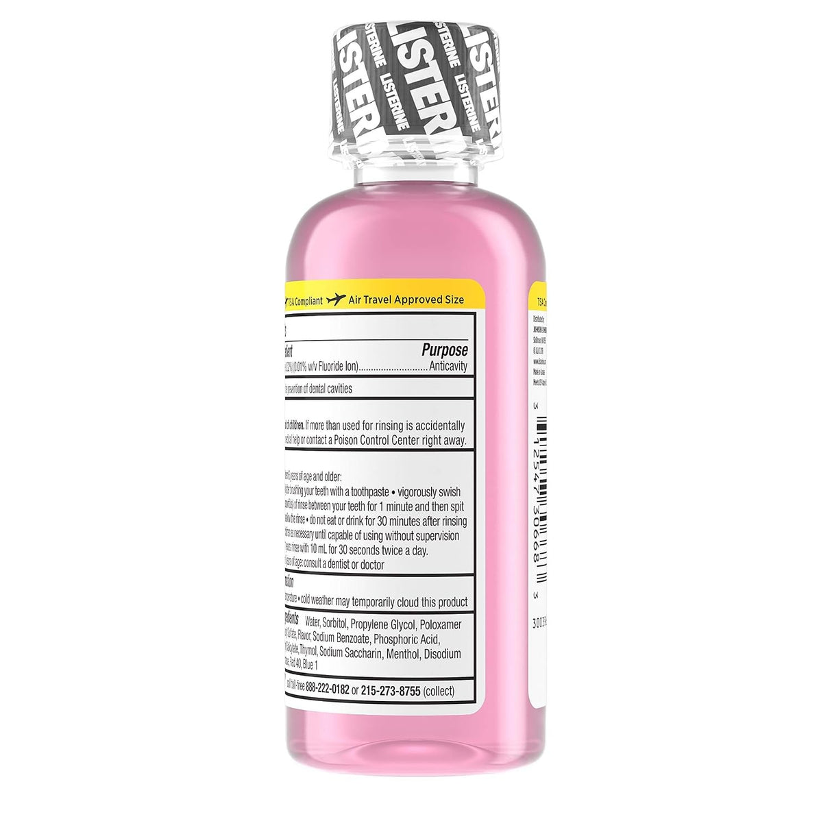 Listerine Total Care Zero Alcohol Anticavity Fluoride Mouthwash, Fresh Mint, 3.2 fl oz