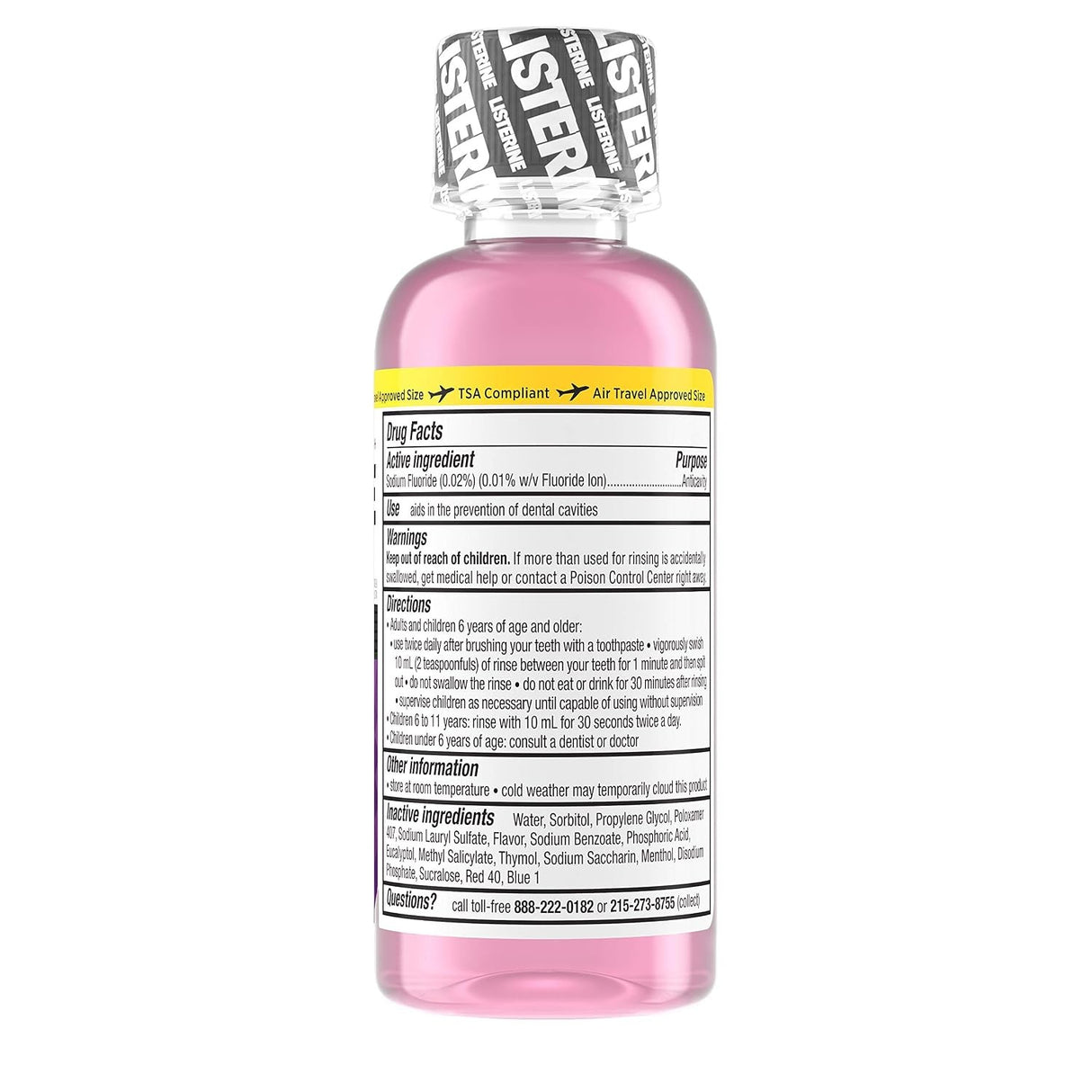 Listerine Total Care Zero Alcohol Anticavity Fluoride Mouthwash, Fresh Mint, 3.2 fl oz