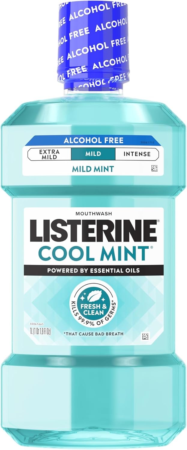 Listerine Cool Mint Mouthwash, Alcohol Free, Mild Mint - 524283000 - LL Medico
