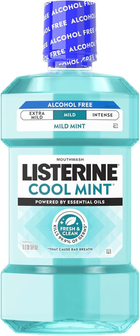 Listerine Cool Mint Mouthwash, Alcohol Free, Mild Mint - 524283000 - LL Medico