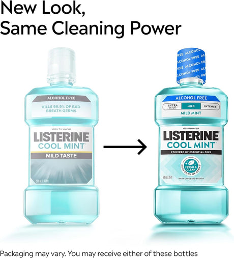 Listerine Cool Mint Mouthwash, Alcohol Free, Mild Mint - 524283000 - LL Medico