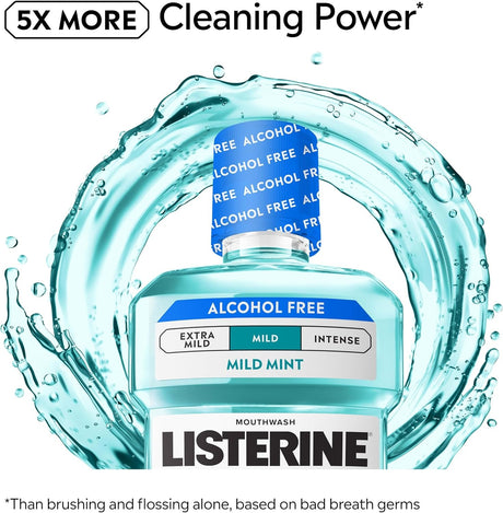 Listerine Cool Mint Mouthwash, Alcohol Free, Mild Mint - 524283000 - LL Medico