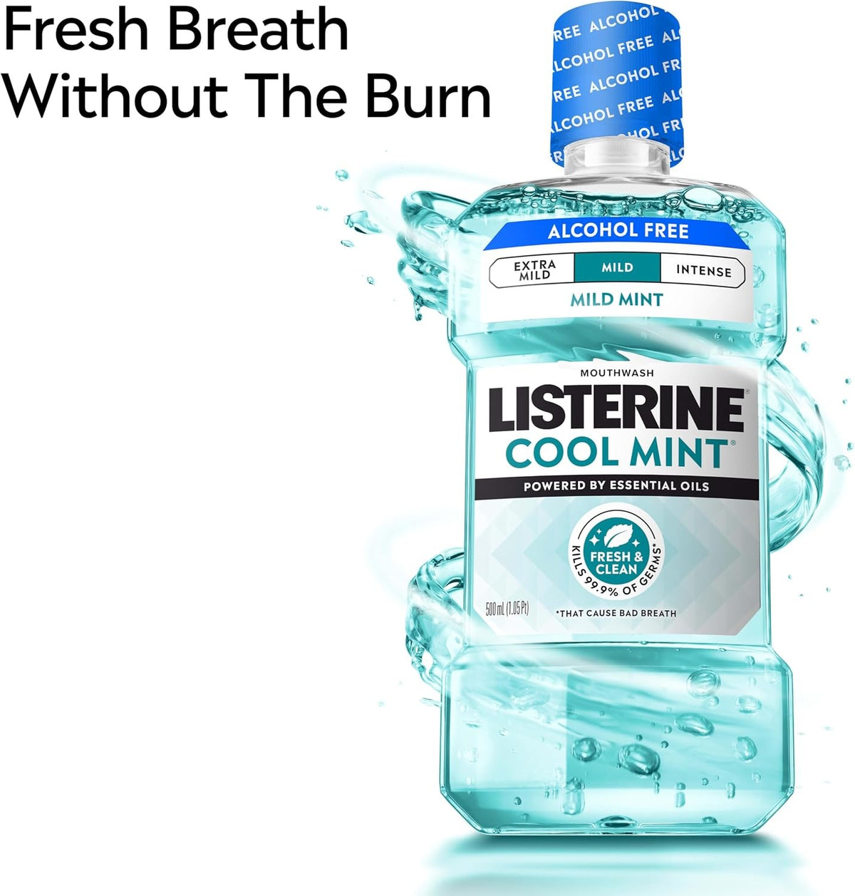 Listerine Cool Mint Mouthwash, Alcohol Free, Mild Mint - 524283000 - LL Medico
