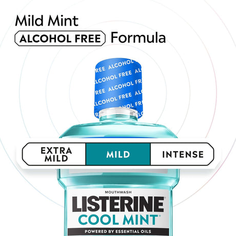 Listerine Cool Mint Mouthwash, Alcohol Free, Mild Mint - 524283000 - LL Medico