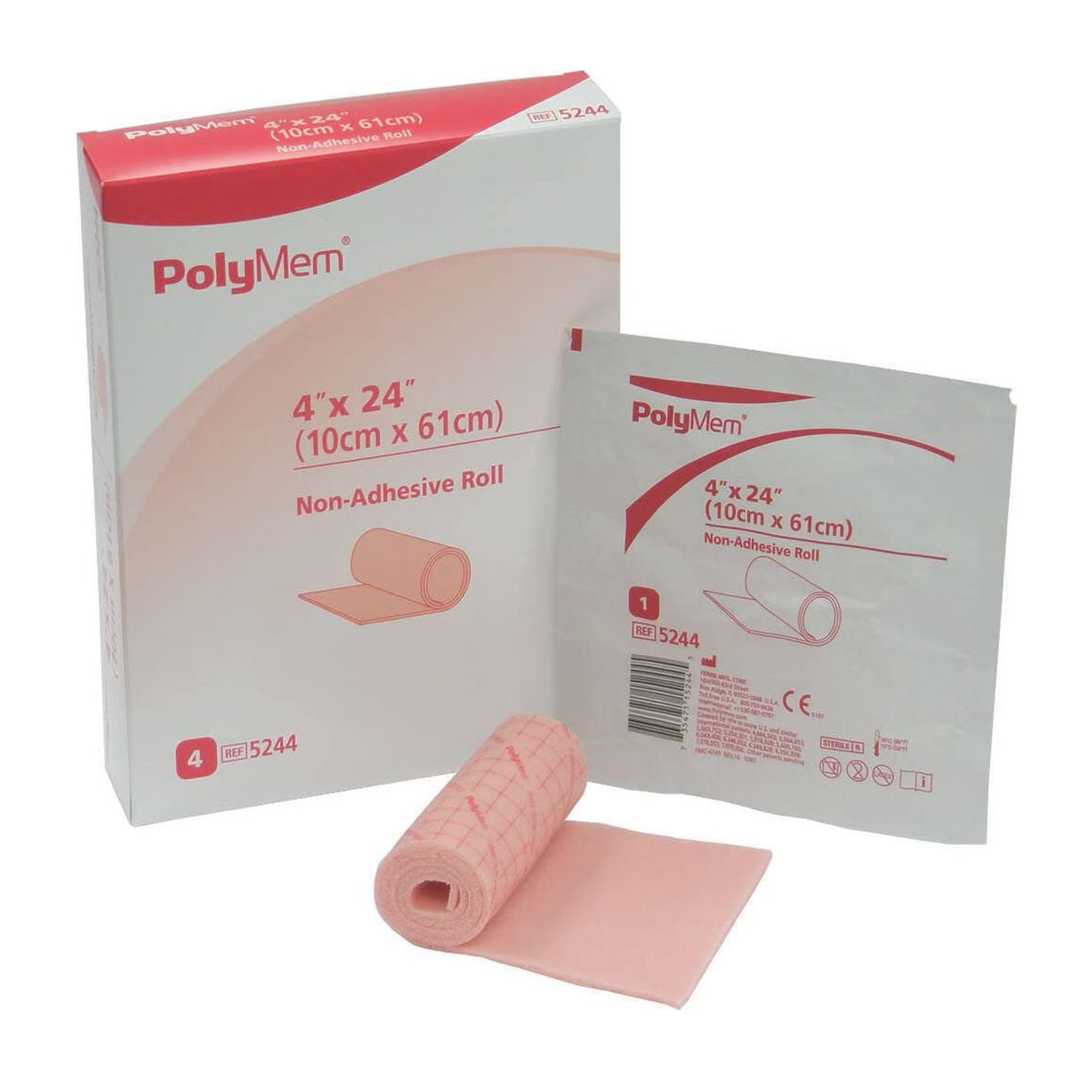 PolyMem Nonadhesive without Border Foam Dressing, 4 x 24 Inch