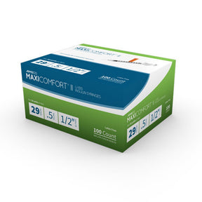 AIMSCO MaxiComfort II Insulin Syringe with Needle, 0.5 mL, 29 Gauge, 0.5", Sterile - 528 - LL Medico
