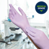 Halyard Lavender Nitrile Exam Gloves, Powder-Free