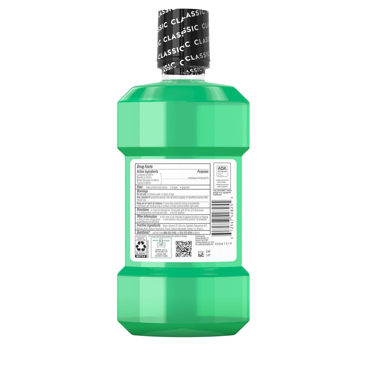 Listerine Freshburst Antiseptic Mouthwash, Spearmint, 500 mL