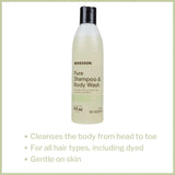 McKesson Pure Shampoo & Body Wash, Unscented, 8 fl oz