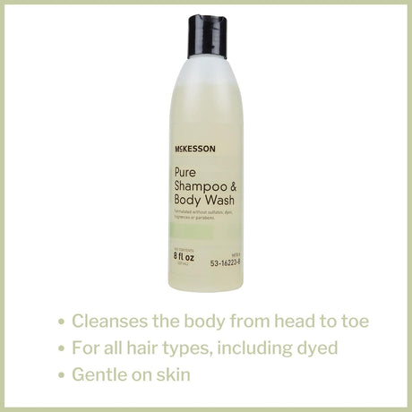 McKesson Pure Shampoo & Body Wash, Unscented, 8 fl oz