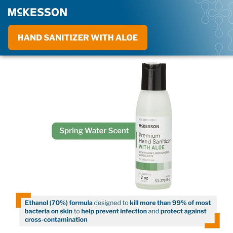 McKesson Premium Hand Sanitizer With Aloe Gel, Spring Water Scent