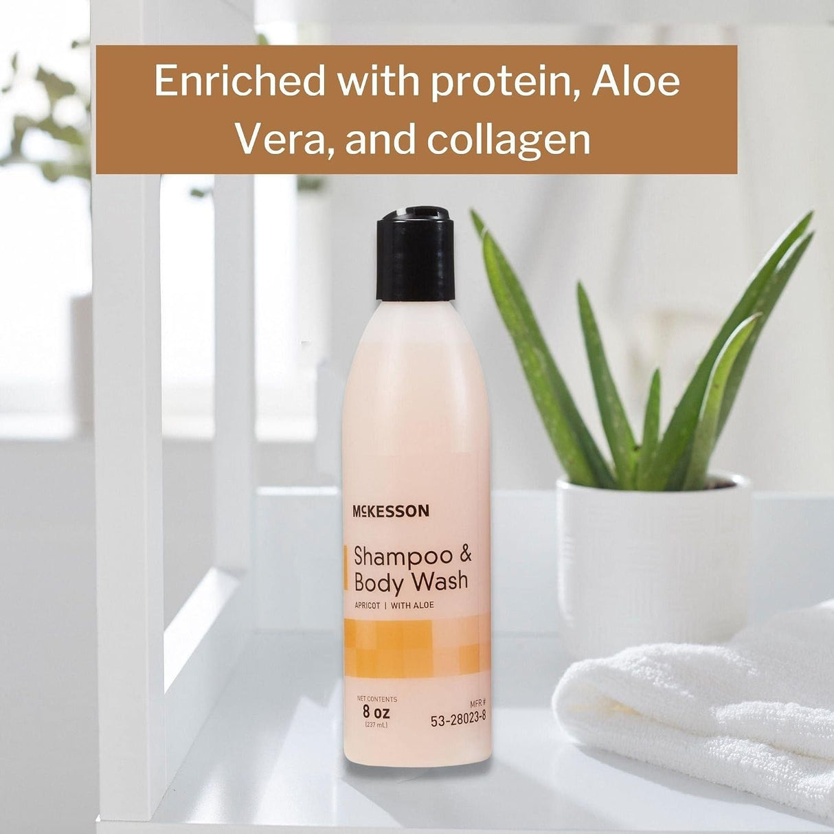 McKesson Shampoo & Body Wash, Apricot with Aloe, 8 oz
