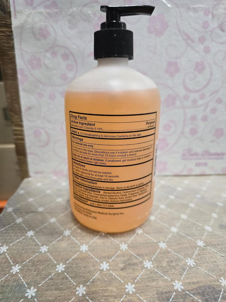 McKesson Antibacterial Soap Liquid with Pump, Clean Scent, 18 fl oz
