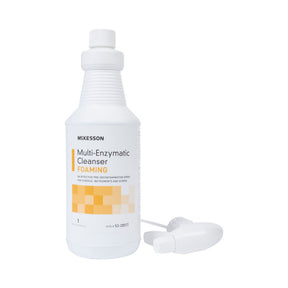 McKesson Multi-Enzymatic Instrument Detergent, Foam RTU, 1 Quart Bottle, Fresh Rain Scent - 53-28517 - LL Medico