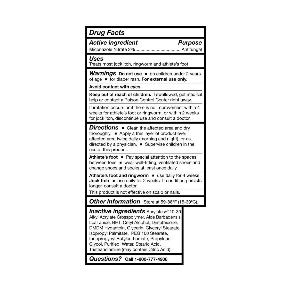 McKesson Antifungal Cream, Miconazole Nitrate 2%, 4 oz Tube - 53-6391 - LL Medico
