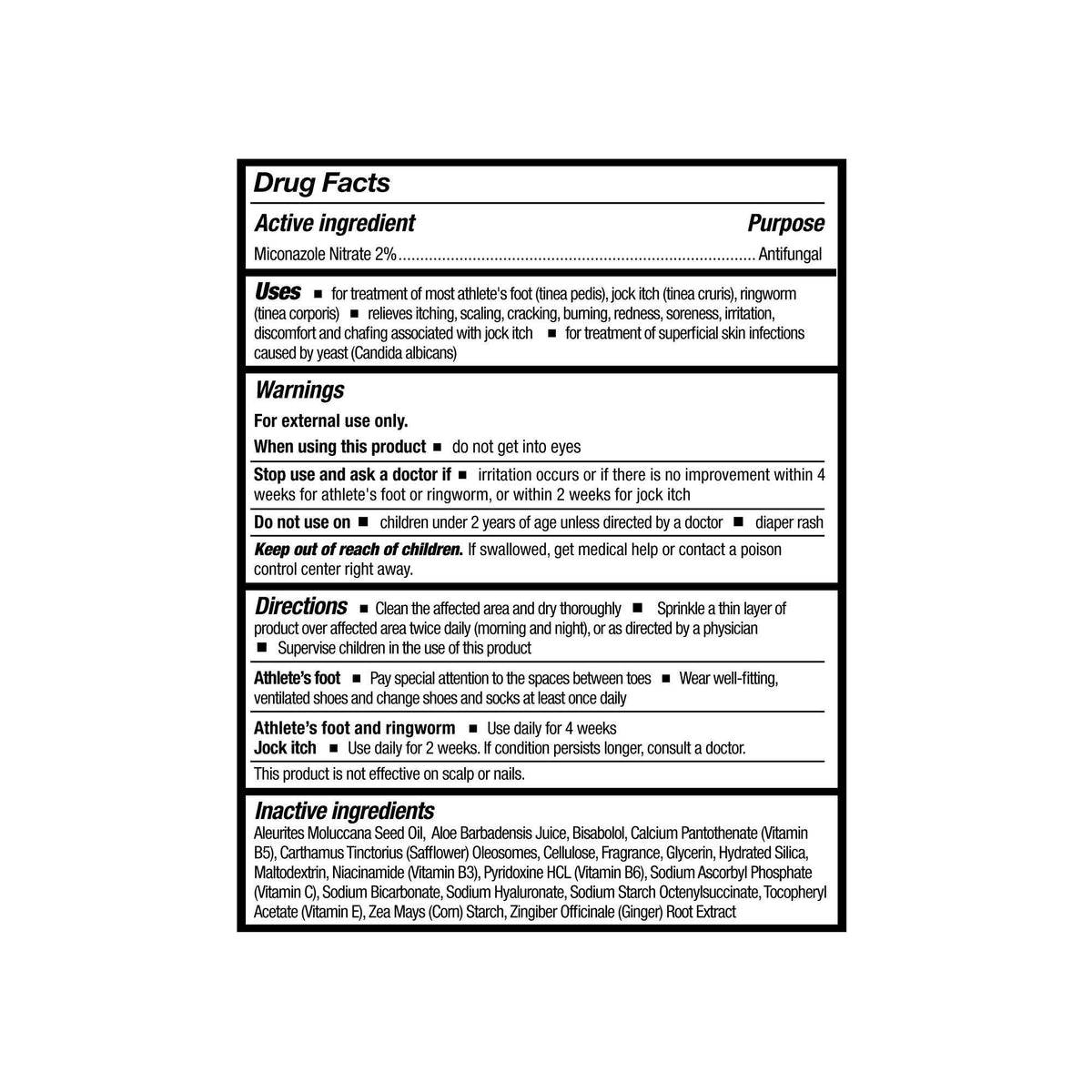 Thera Antifungal Powder, 2% Miconazole Nitrate, 3 oz Shaker Bottle - 53-AFP3 - LL Medico