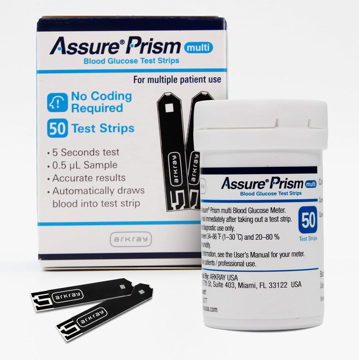 Arkray Assure Prism Multi Blood Glucose Test Strips, 100 Count