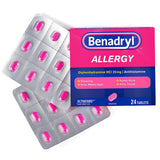 Benadryl Allergy Relief Tablets, Diphenhydramine HCl, 25 mg - 531703100 - LL Medico