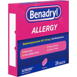 Benadryl Allergy Relief Tablets, Diphenhydramine HCl, 25 mg - 531703100 - LL Medico