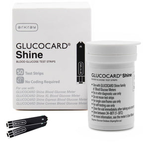 Arkray Glucocard Shine Blood Glucose Test Strips, 50 Count
