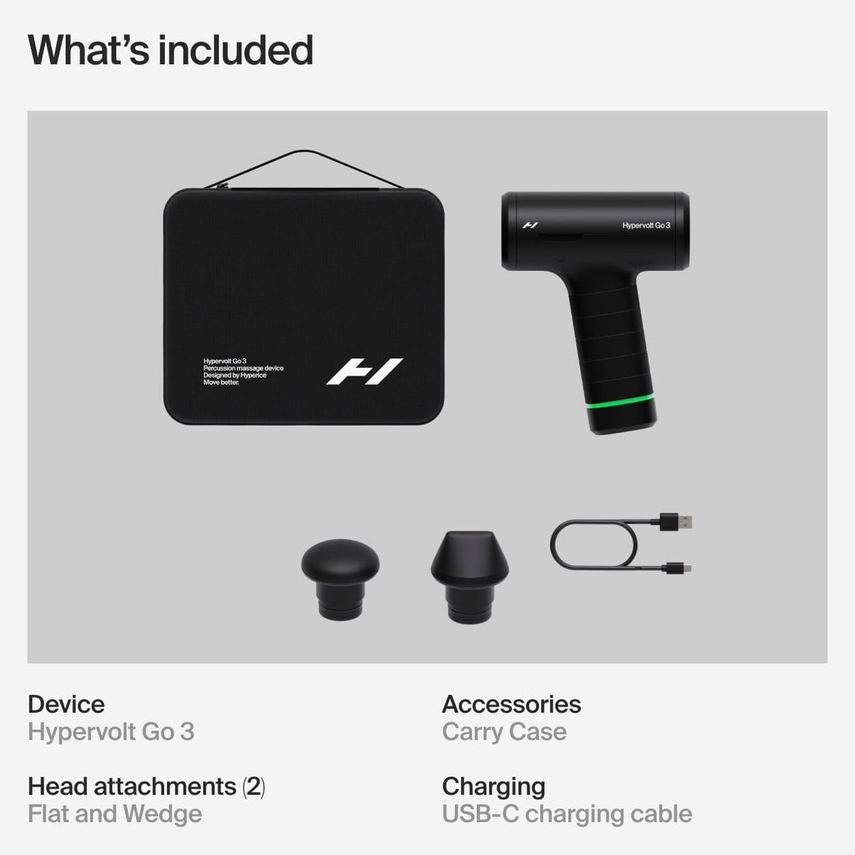 Hyperice Hypervolt Go 3 Percussion Massage Gun